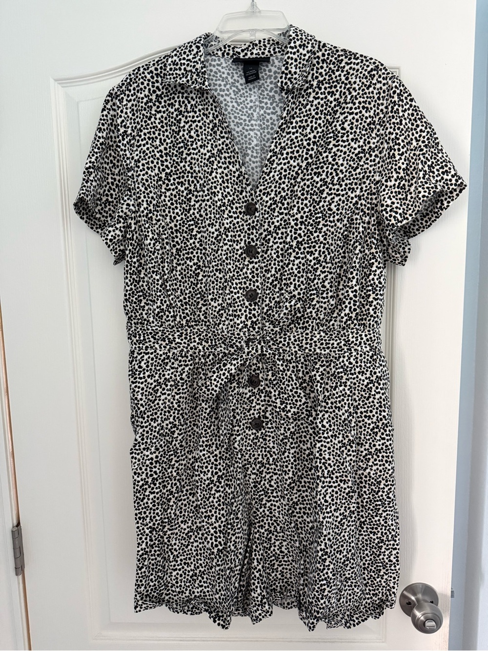 Lane Bryant Animal Print Short-Sleeve Romper